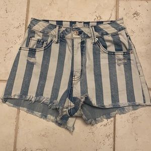 Summer Shorts Sale!! REWASH Striped Denim Shorts
